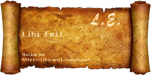 Lihi Emil névjegykártya